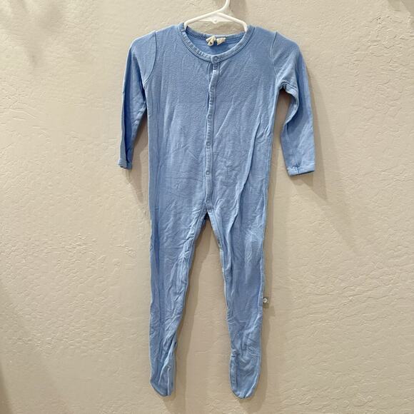 Kyte Baby Light Blue Snap Footie Pajamas - Picture 1 of 8